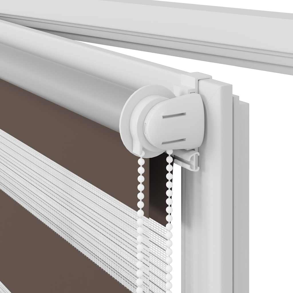 Zebra-Rollo 100,9 x 175 cm, Stoffbreite 96,7 cm, Kaffeebraun