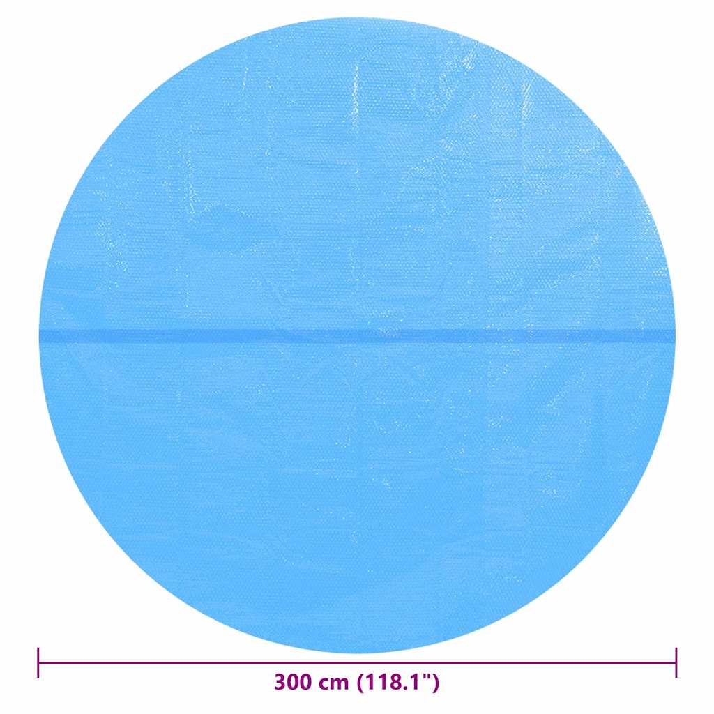 Treibende Runde PE Pool-Solarplane 300 cm Blau