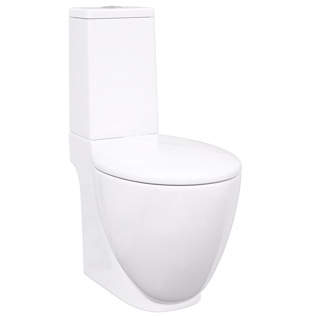 Keramik-Toilette Abgang Horizontal Weiß