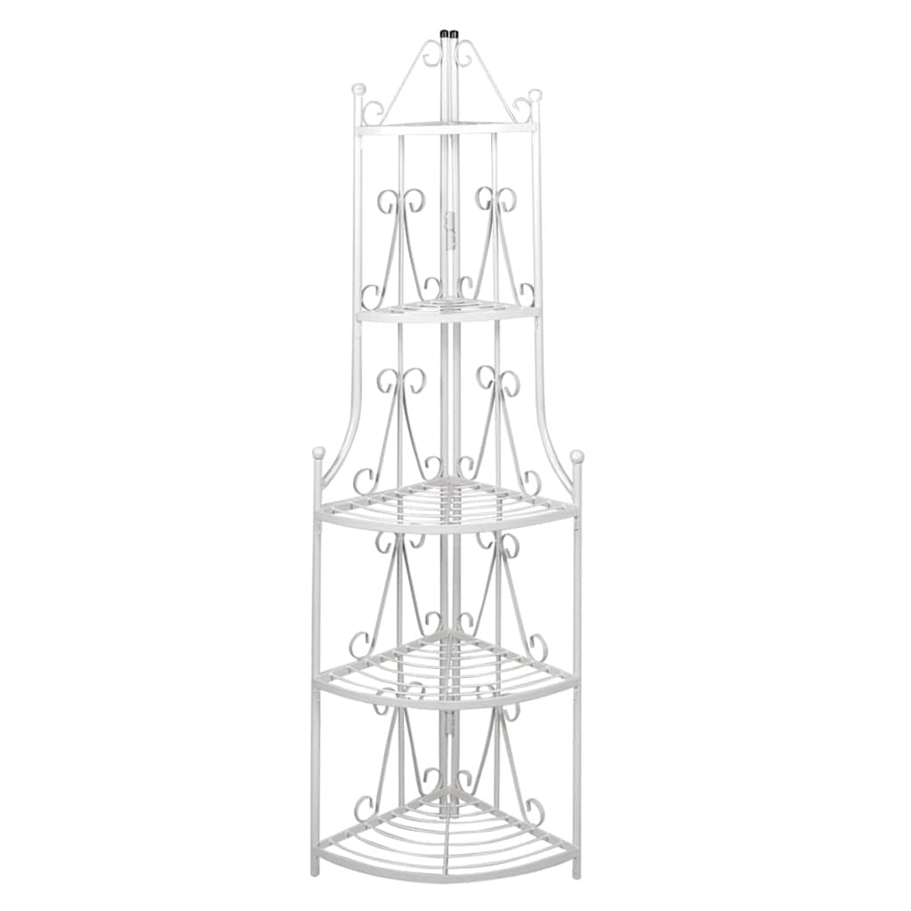 Pflanzentreppe Blumenregal Standregal Eckregal Blumentreppe Stahl weiß
