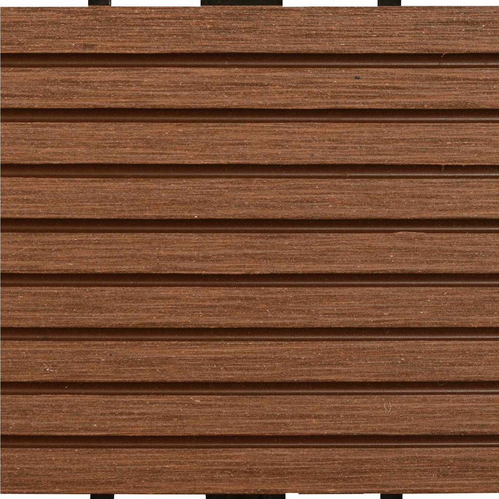 Terrassenfliese 11 pcs Braun 30 x 30 cm WPC