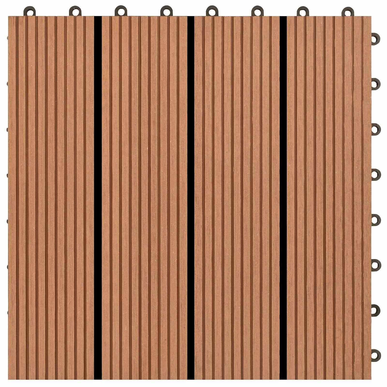 Terrassenfliese 11 pcs Braun 30 x 30 cm WPC