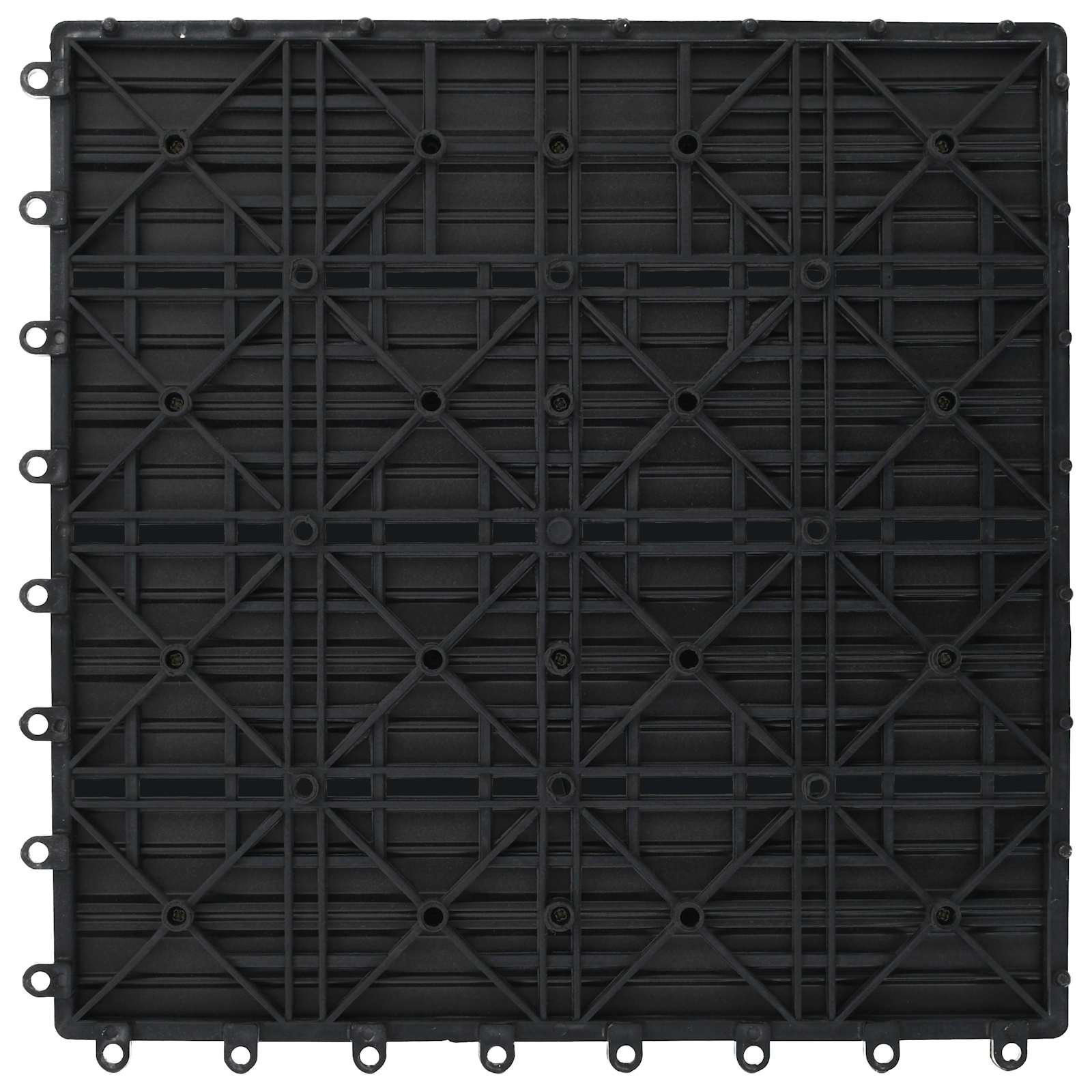 Terrassenfliese 11 pcs Grau 30 x 30 cm WPC