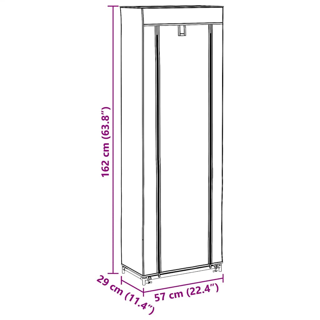 Schuhschrank Schuhregal 8 Schicht 57 x 29 x 162 cm