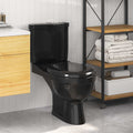 Toilette mit Spülkasten Schwarz