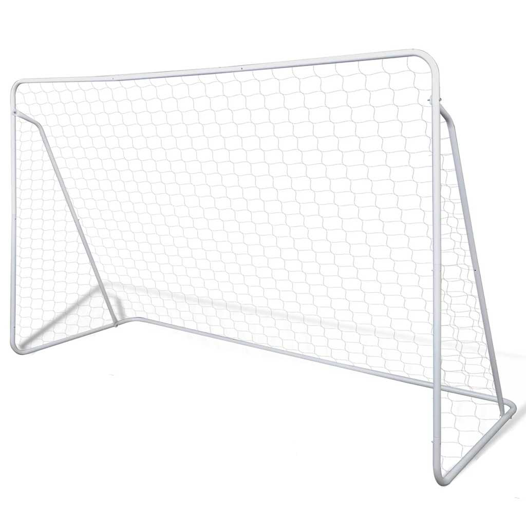 Fußballtor 240x90x150 cm Stahl Hochwertig