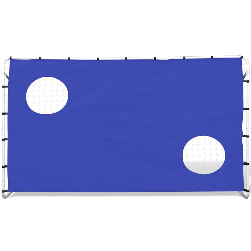 Fußballtor mit Torwand 240x92x150 cm Stahl Hochwertig