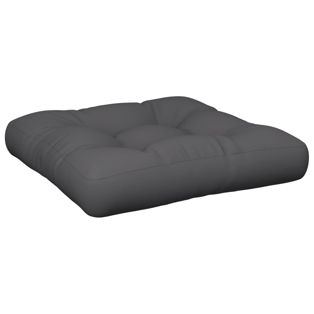 Palettenkissen 60x60x12 cm Grau Stoff