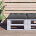Palettenkissen 60x60x12 cm Grau Stoff