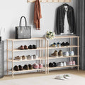 Schuhregale mit 4 Böden 2 Stk. Massivholz Tanne