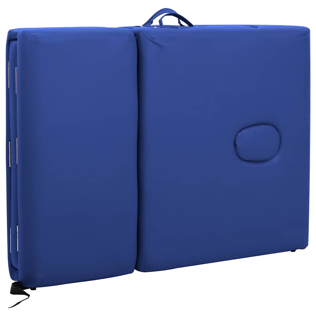 Massagetisch mit Aluminiumrahmen, faltbar 4 Zonen Blau