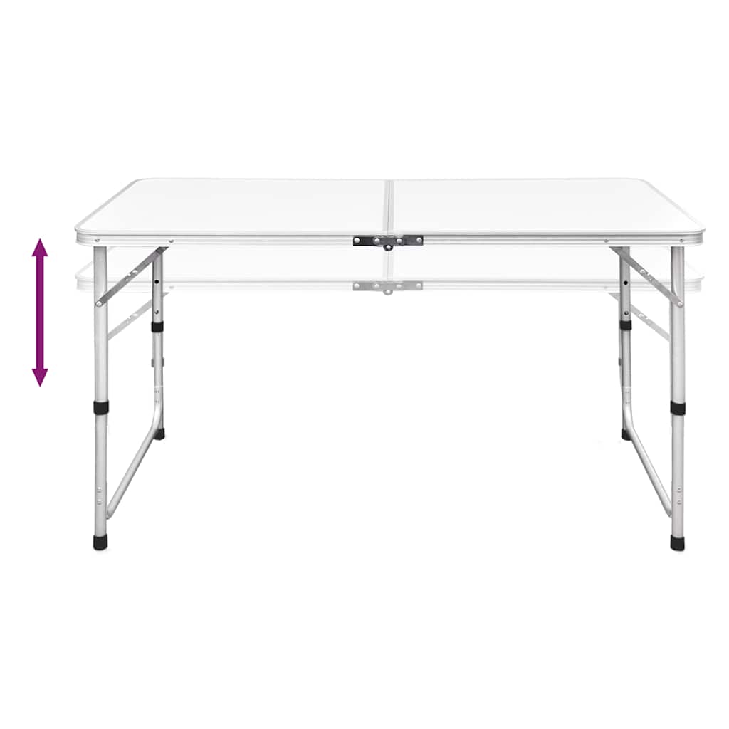 Campingtisch Klappbar Höhenverstellbar Aluminium 120x60 cm