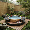 Whirlpool-Umrandung Schwarz Poly-Rattan