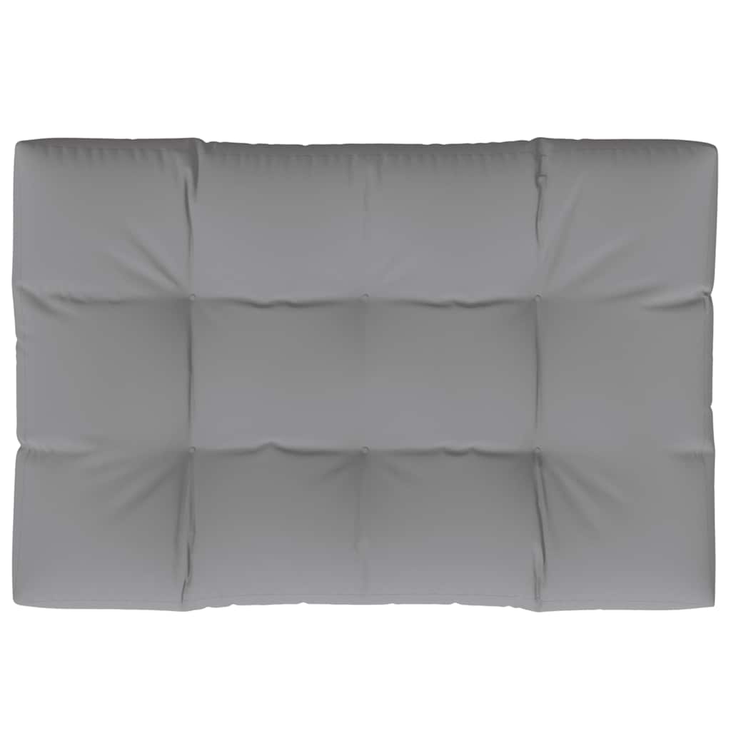 Palettenkissen 120x80x12 cm Grau Stoff
