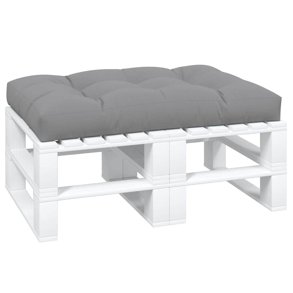 Palettenkissen 120x80x12 cm Grau Stoff