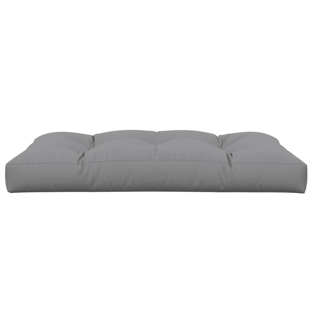 Palettenkissen 120x80x12 cm Grau Stoff