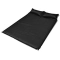 Schlafmatte Selbstaufblasend 190x130x5 cm Schwarz (Doppel)