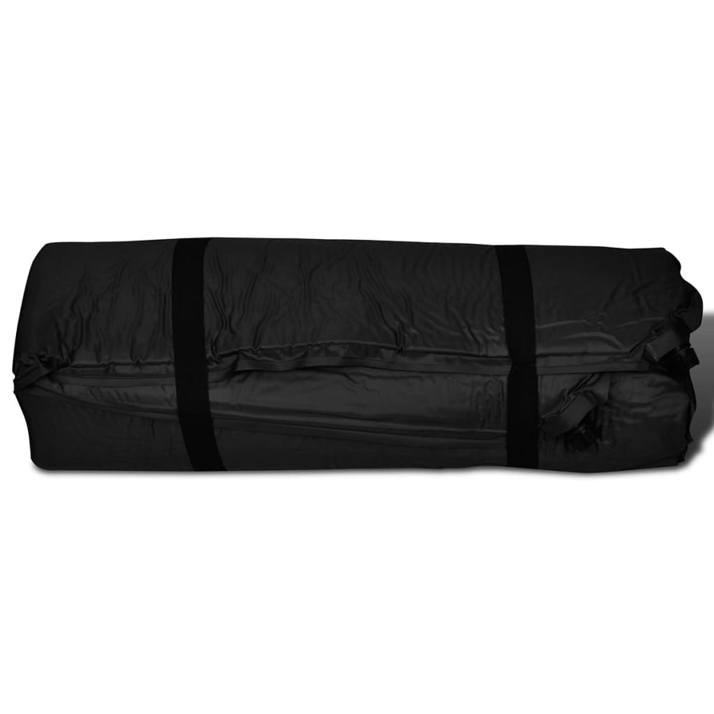 Schlafmatte Selbstaufblasend 190x130x5 cm Schwarz (Doppel)