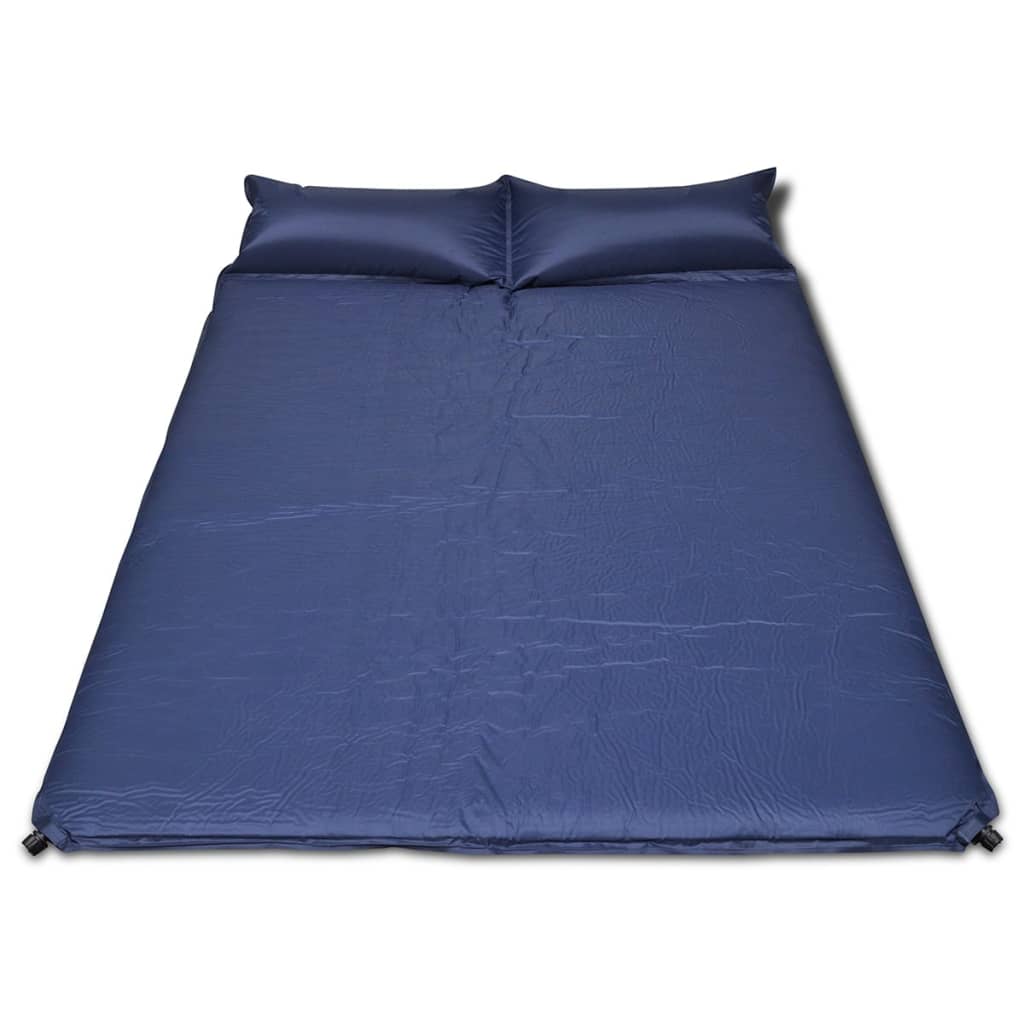 Schlafmatte Selbstaufblasend 190x130x5 cm Blau (Doppel)