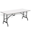 Gartentisch Klappbar Weiß 180×75×74 cm HDPE