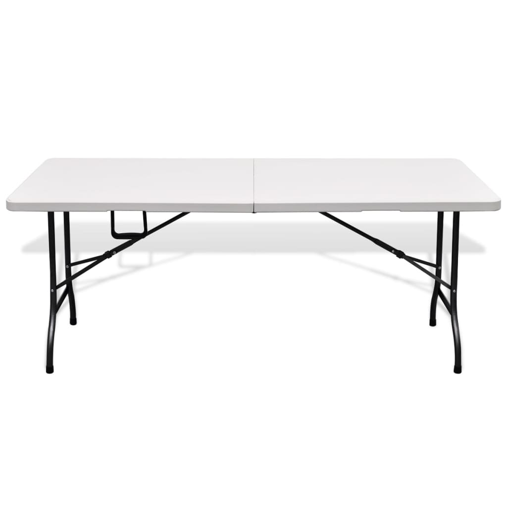 Gartentisch Klappbar Weiß 180×75×74 cm HDPE
