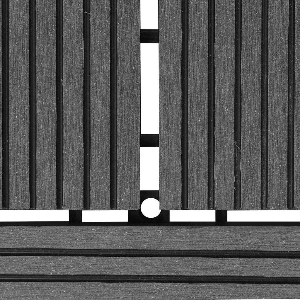 Terrassenfliese 11 pcs Grau 30 x 30 cm WPC