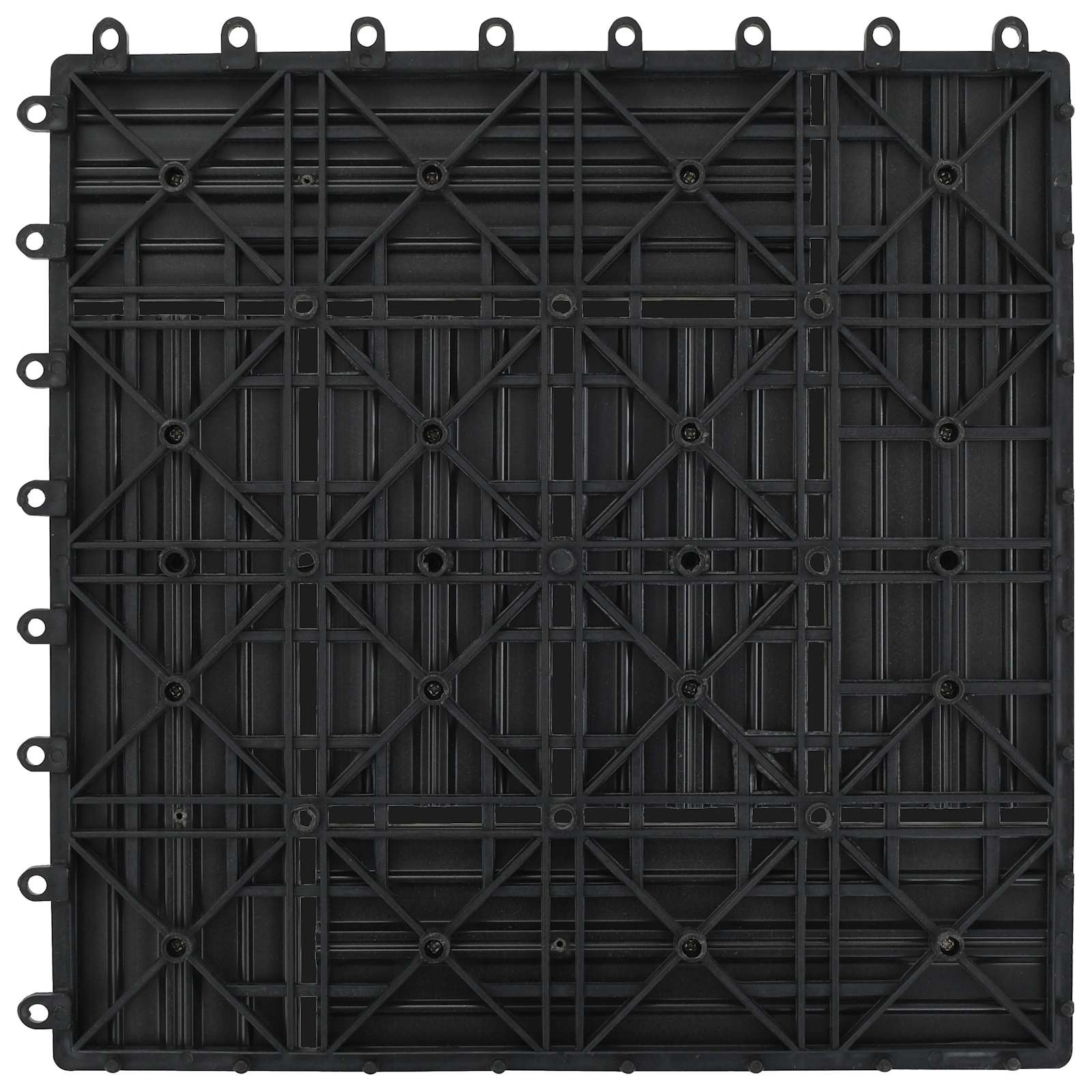Terrassenfliese 11 pcs Grau 30 x 30 cm WPC