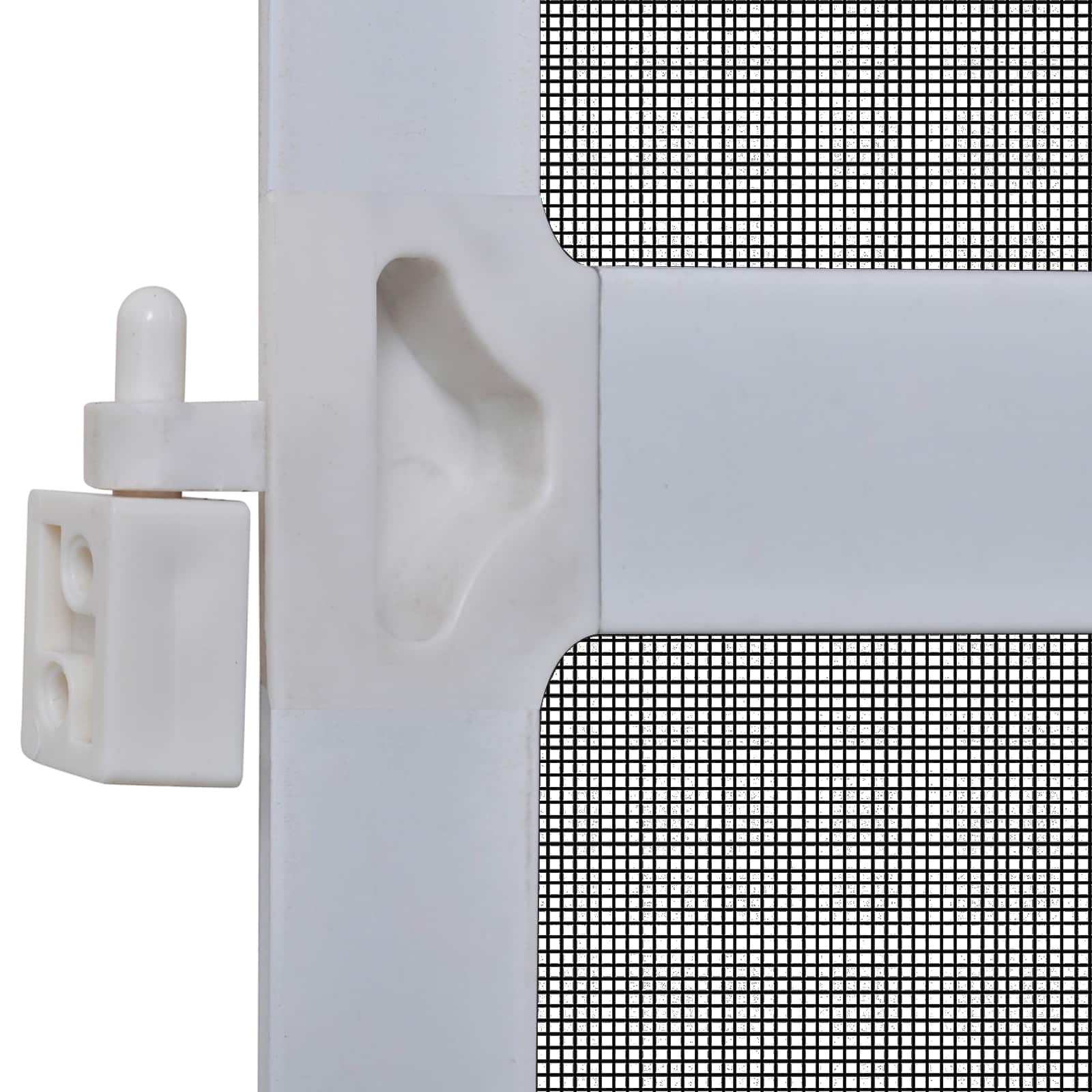 Schwenk-Insektenscreen Weiß und Schwarz 100 x 215 cm