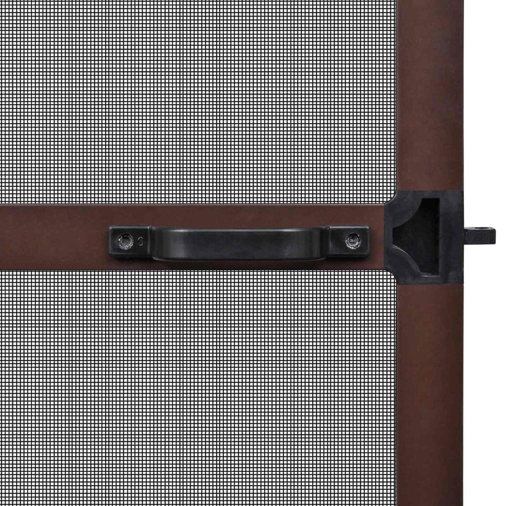 Schwenk-Insektenscreen Braun und Schwarz 100 x 215 cm