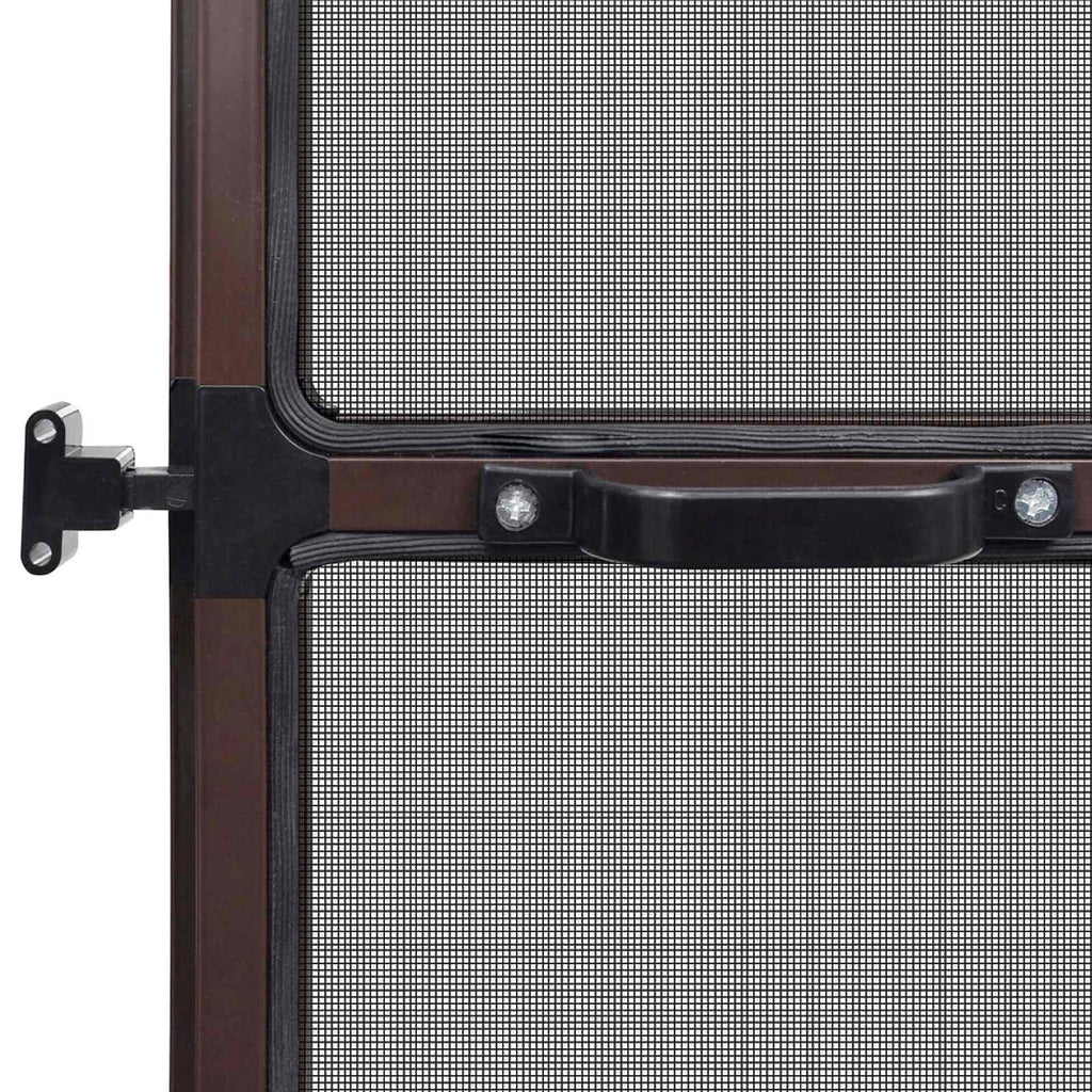 Schwenk-Insektenscreen Braun und Schwarz 100 x 215 cm