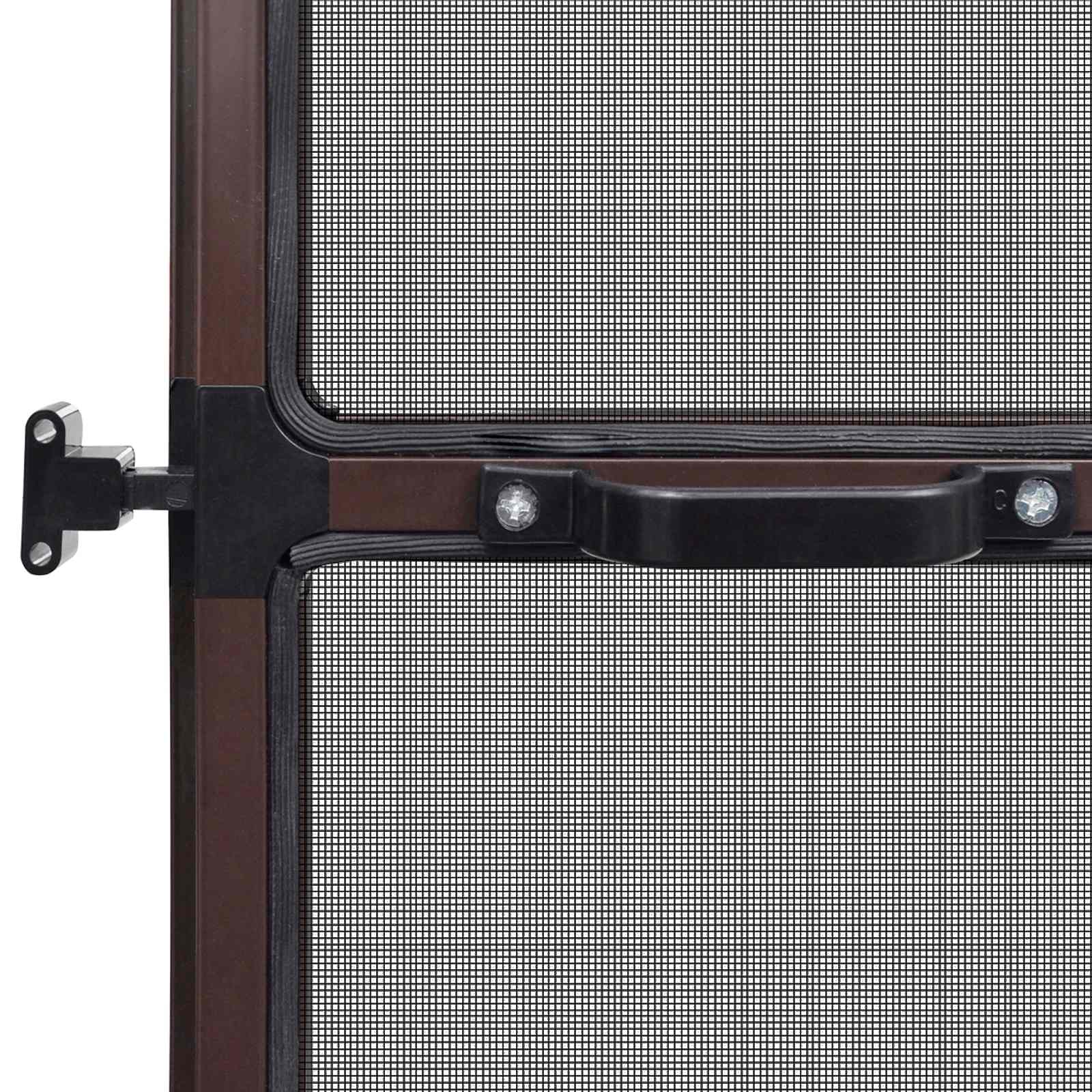 Schwenk-Insektenscreen Braun und Schwarz 100 x 215 cm