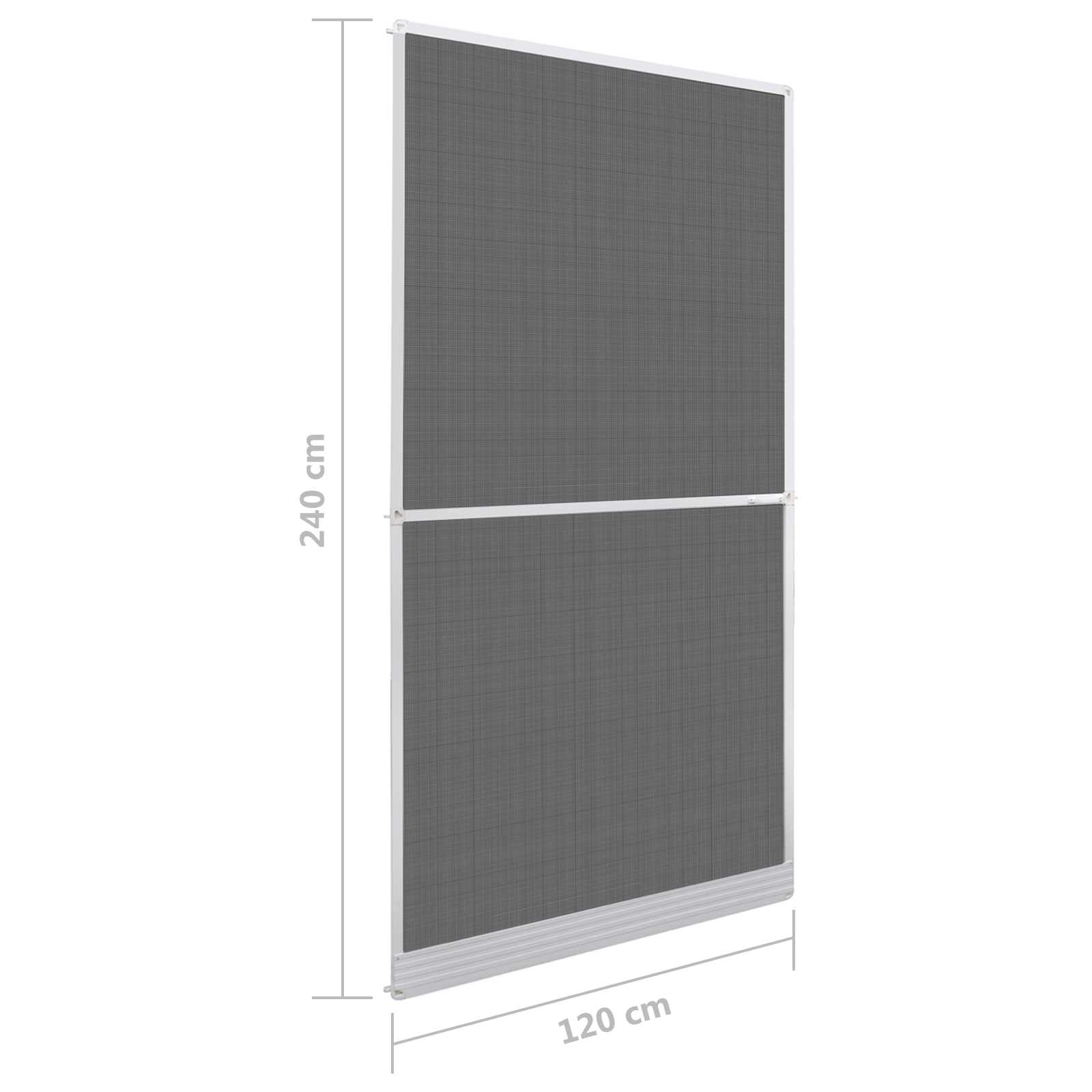 Schwenk-Insektenscreen Weiß und Schwarz 120 x 240 cm