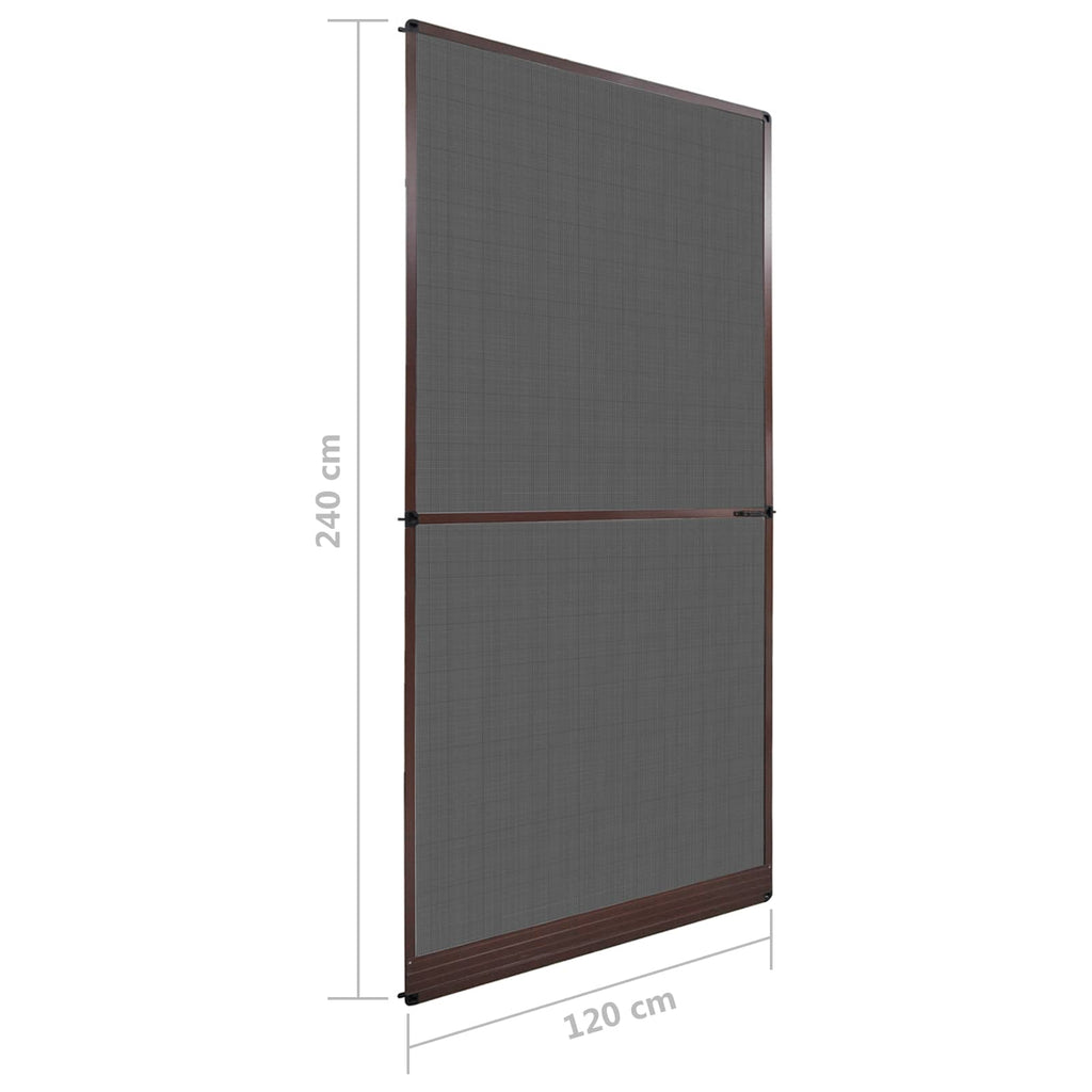 Schwenk-Insektenscreen Braun und Schwarz 120 x 240 cm