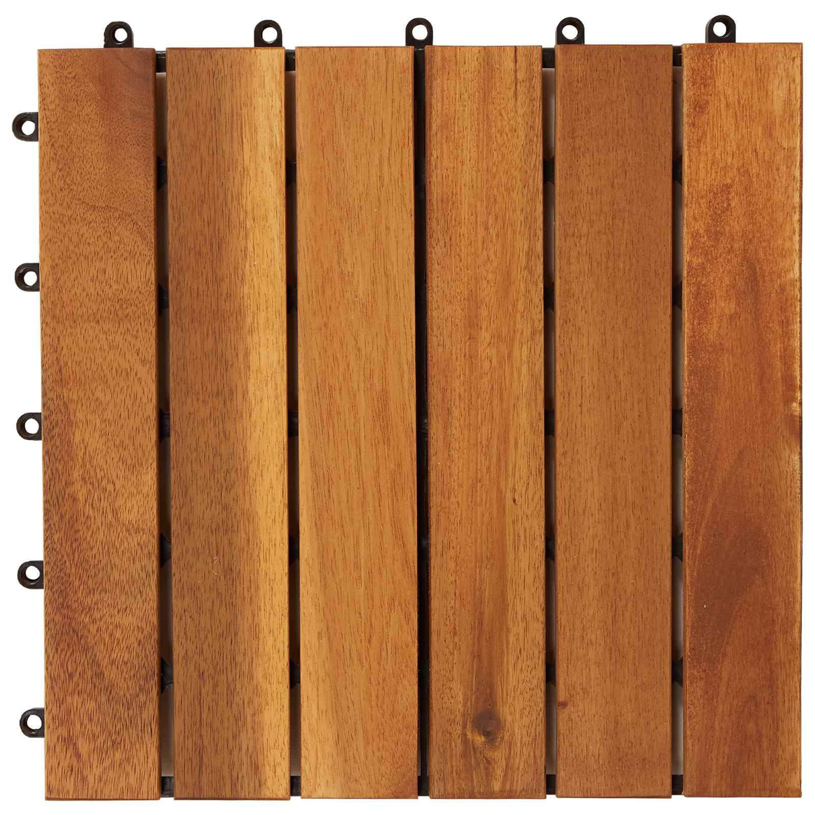 Terrassenfliese 10 pcs Braun 30 x 30 cm Akazien-Hartholz
