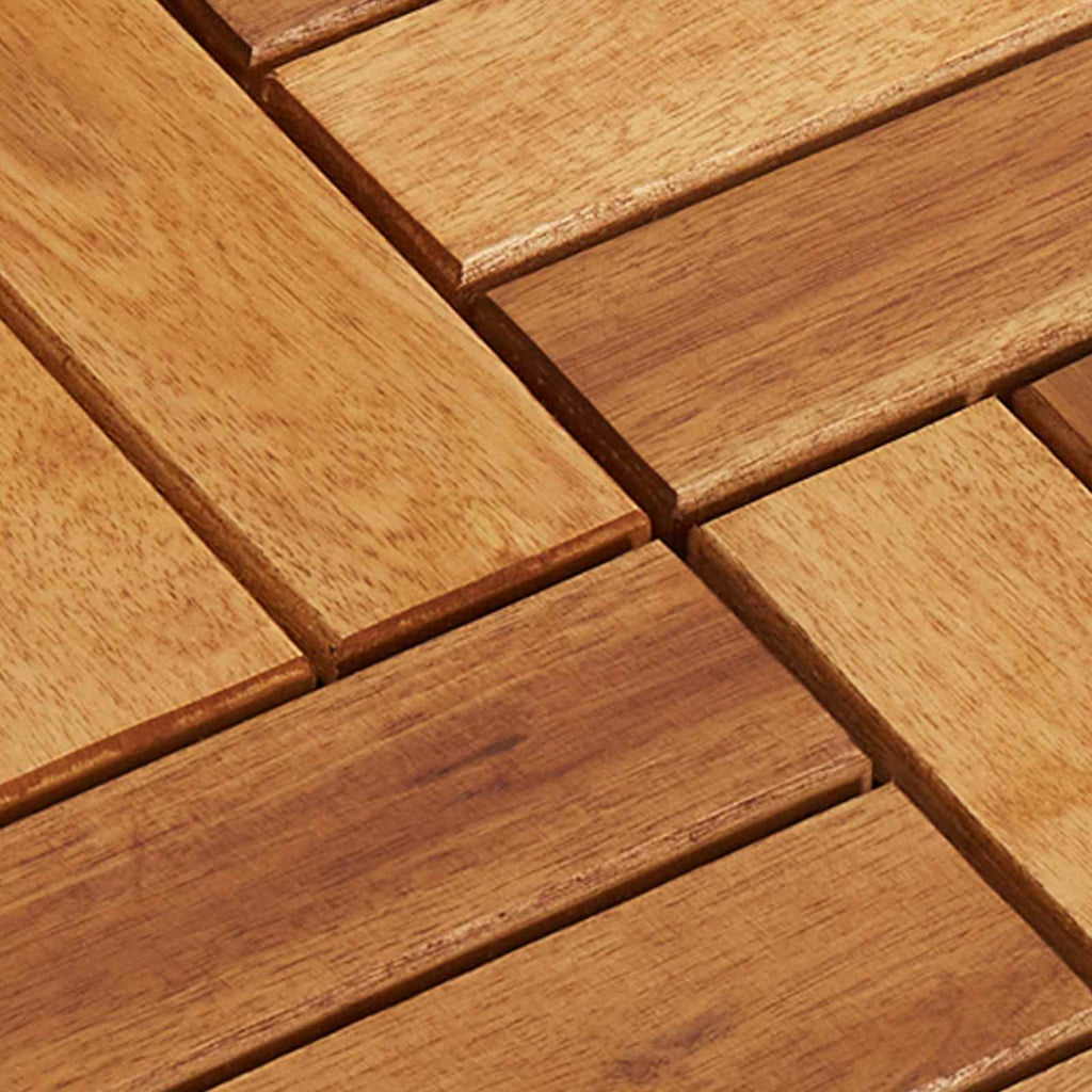 Terrassenfliese 10 pcs Braun 30 x 30 cm Akazien-Hartholz