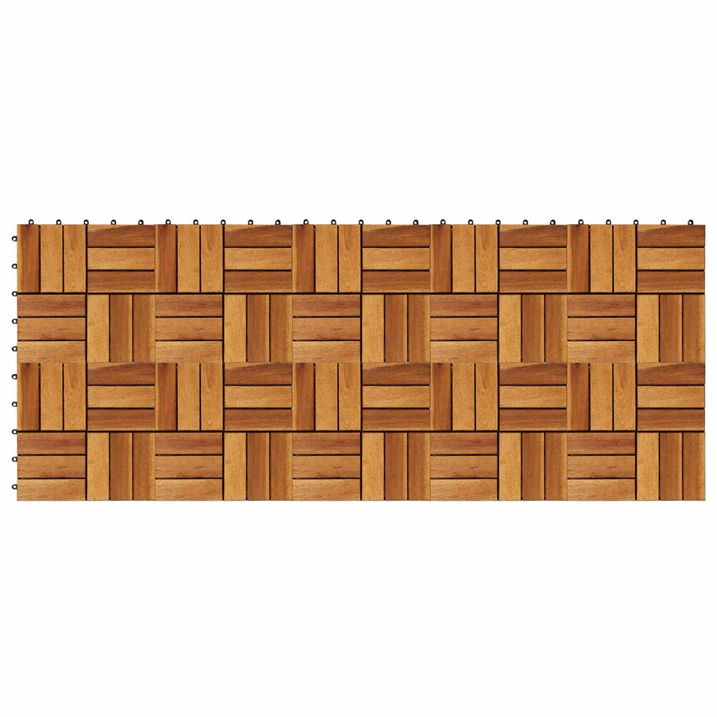 Terrassenfliese 10 pcs Braun 30 x 30 cm Akazien-Hartholz