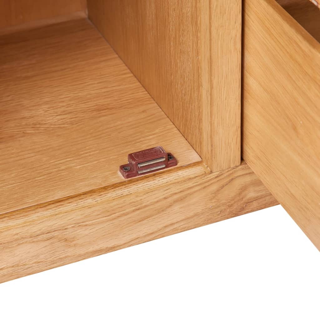 Sideboard mit 3 Schubladen 110x33,5x70 cm Massivholz Eiche
