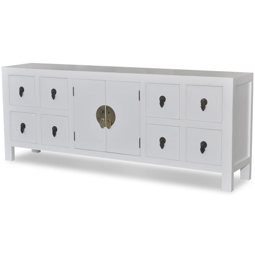 Sideboard Holz Asiatisches Design 8 Schubladen 2 Türen