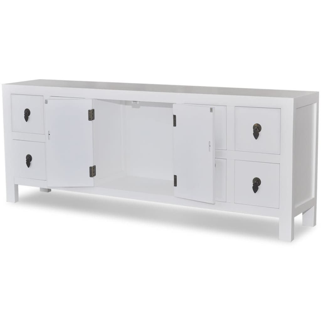 Sideboard Holz Asiatisches Design 8 Schubladen 2 Türen