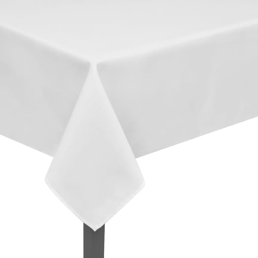 5 Tischdecken Weiß 190 x 130 cm