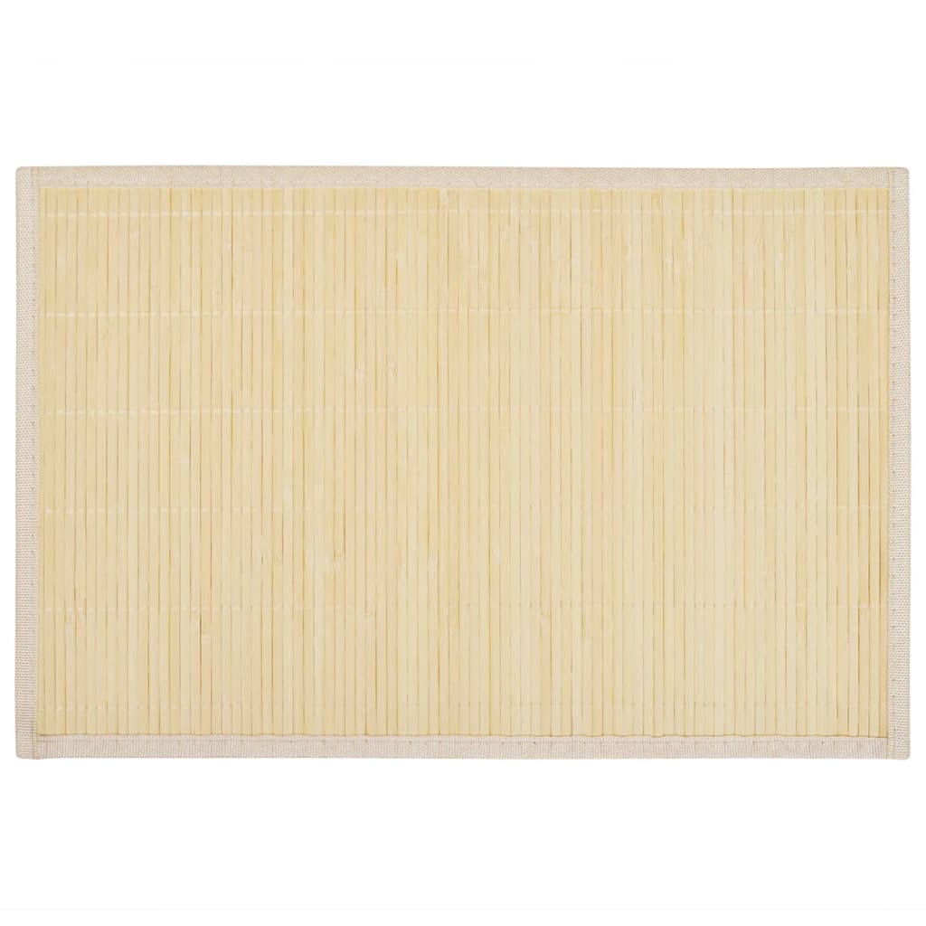 6 Bambus-Platzdeckchen 30 x 45 cm Natur