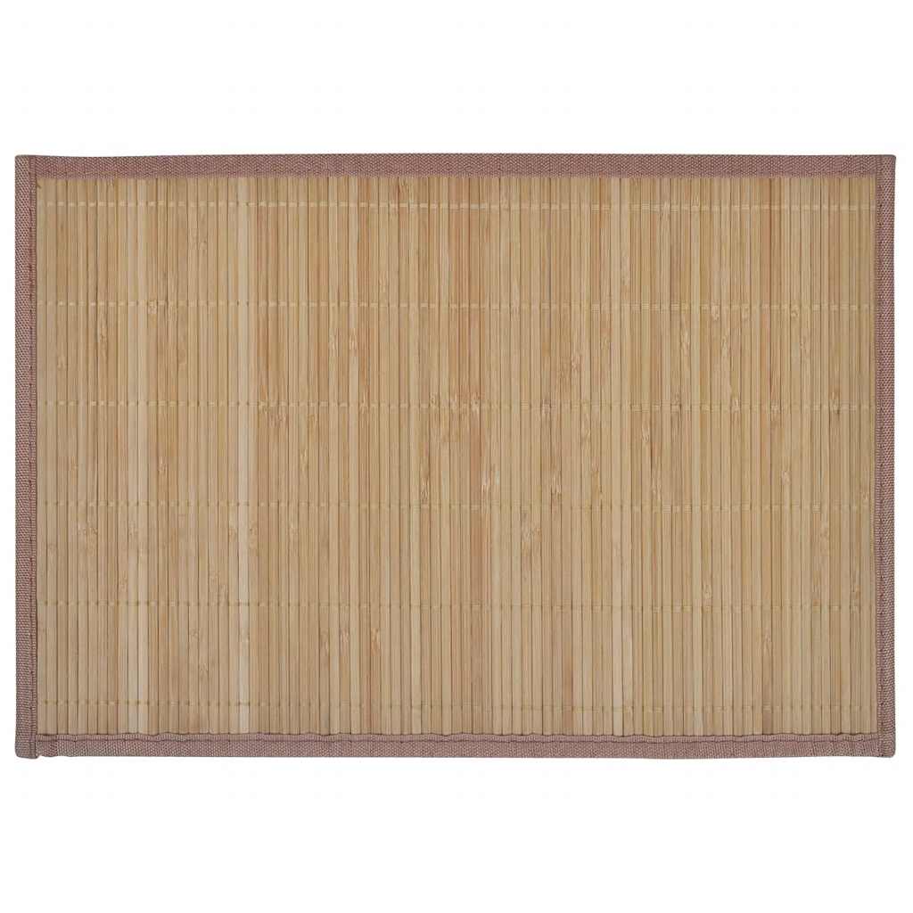 6 Bambus-Platzdeckchen 30 x 45 cm Braun