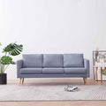 Sofa 3-Sitzer Stoff Hellgrau