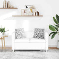 2-Sitzer-Sofa Kunstleder Weiß