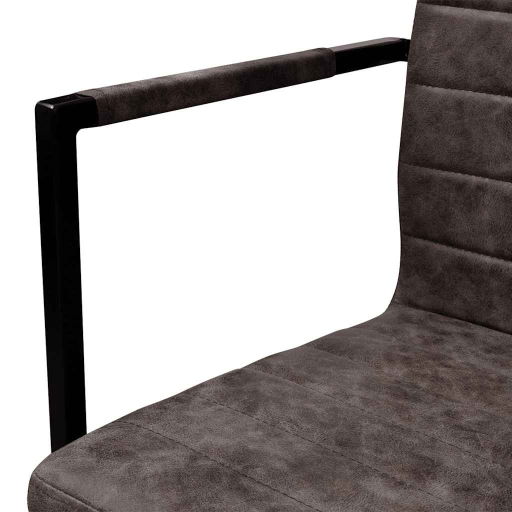Freischwinger 2 Stk. Dunkelbraun Kunstleder