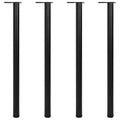 4 höhenverstellbare Tischbeine Schwarz 1100 mm
