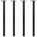 4x höhenverstellbares Tischbein Schwarz 1100 mm