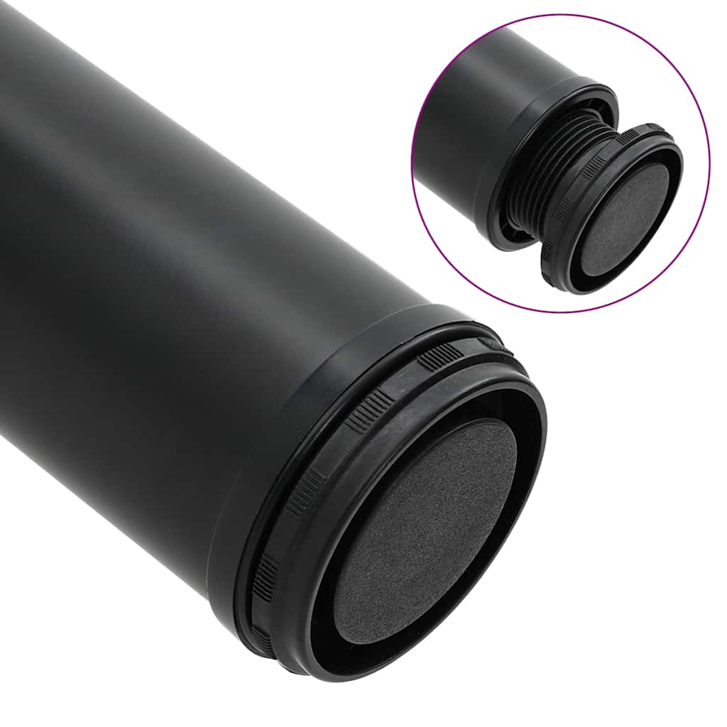 4x höhenverstellbares Tischbein Schwarz 1100 mm