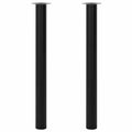 2 x Teleskopfuß Tischfuß Stützfuß Tischbein Schwarz 710 mm-1100 mm