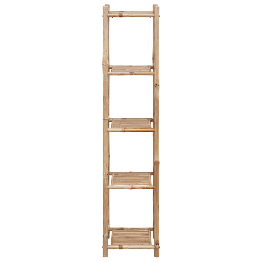 Standregal mit 5 Böden Quadratisch Bambus